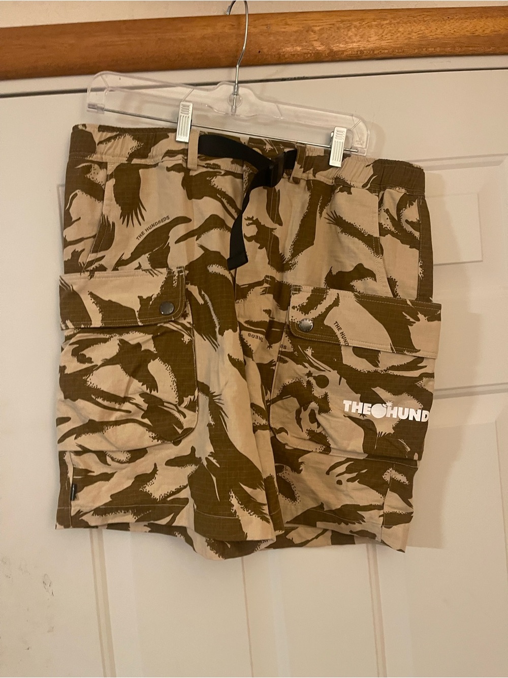 The Hundreds Men’s Fight Back Brown Tiger Camo Shorts Medium